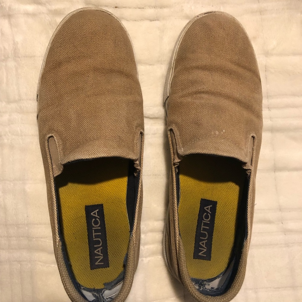 Nautica Canvas Slip-On Shoes, well loved